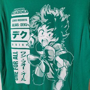 My Hero Academia Deku Official Funimation Green Anime T-Shirt Size Medium 219